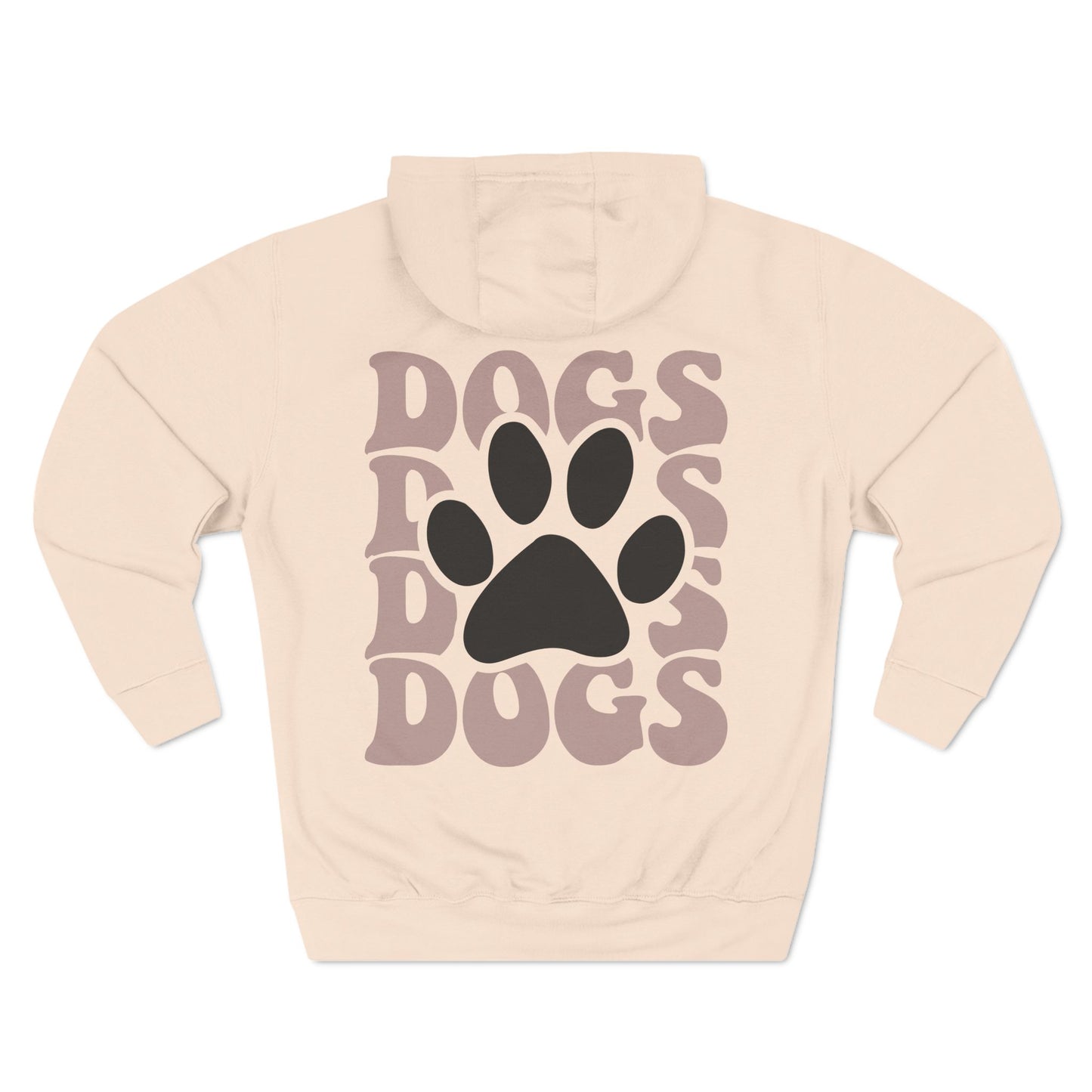 Three-Panel Fleece Hoodie, Cool Dog Mom