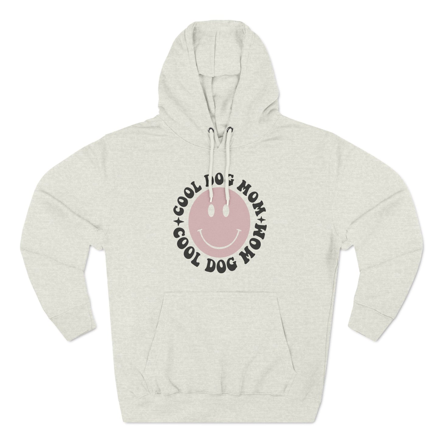 Three-Panel Fleece Hoodie, Cool Dog Mom