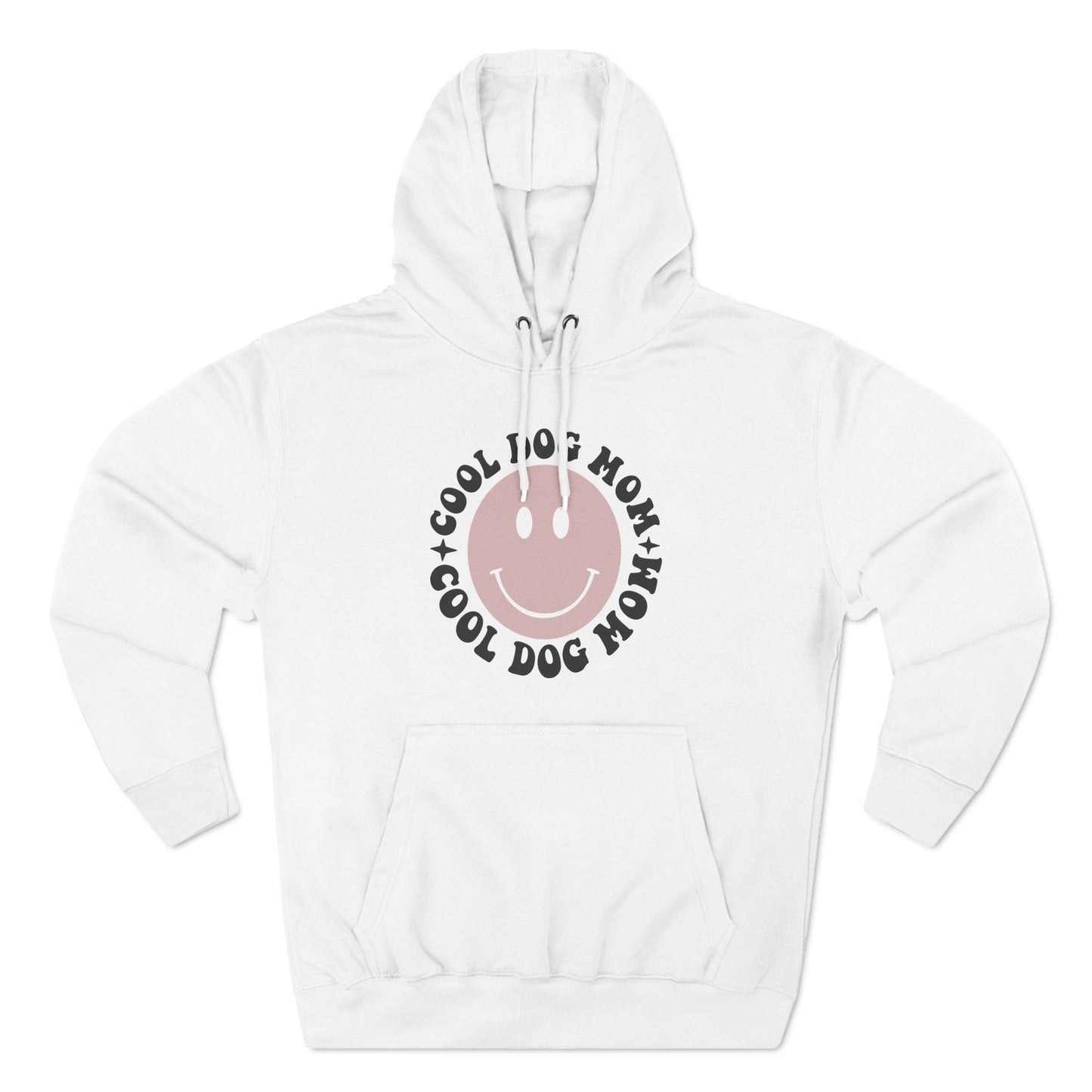 Three-Panel Fleece Hoodie, Cool Dog Mom