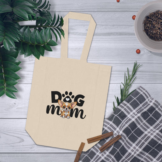 Double Wine Tote Bag, dog Mom